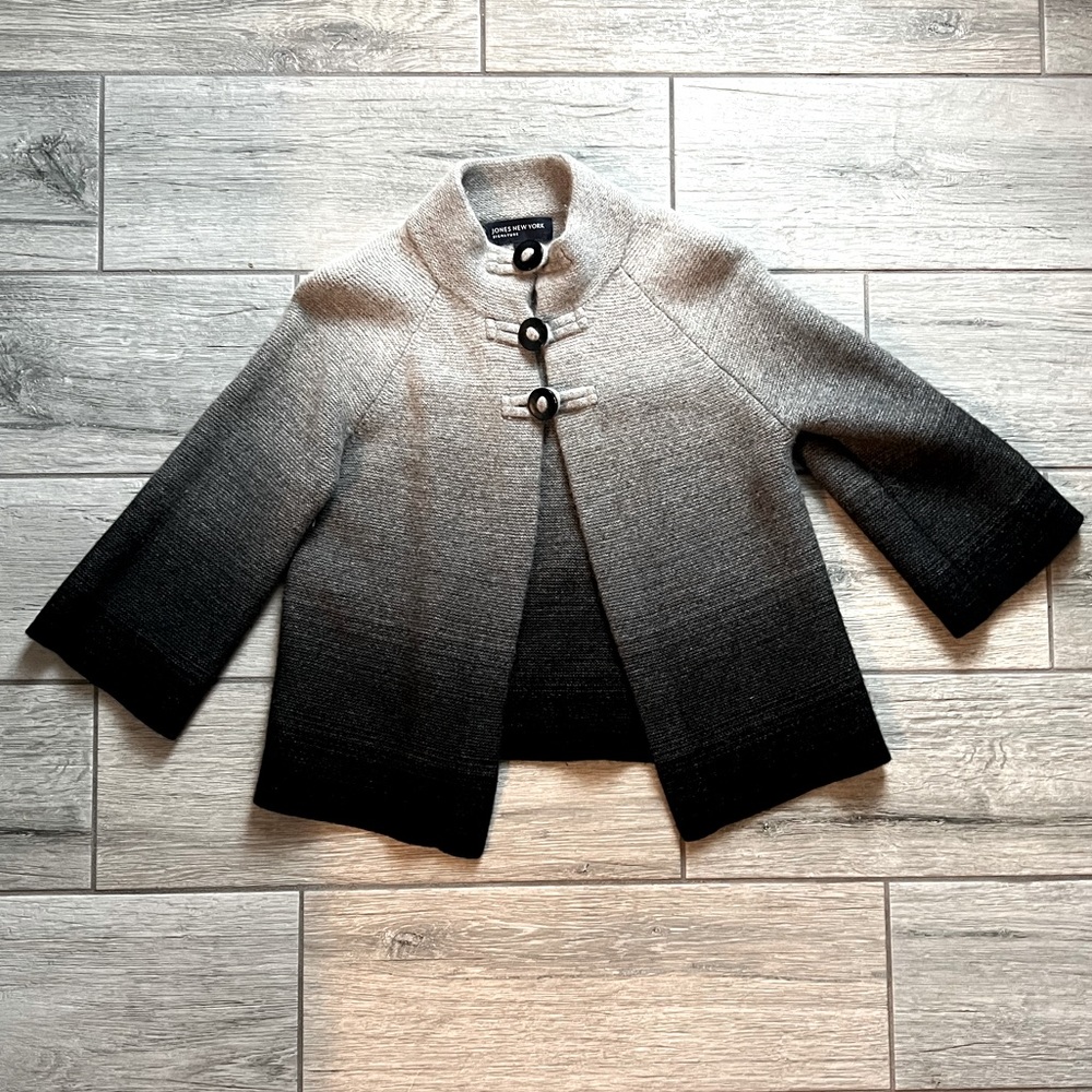 Jones New York Wool Shawl w/ Sleeves